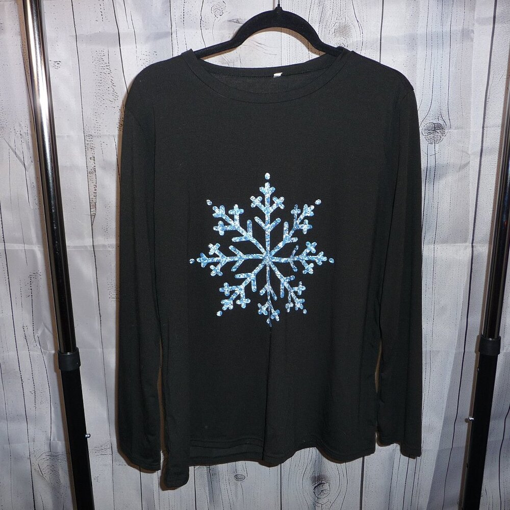 Graphic Long Sleeve Tee - Black - XXL